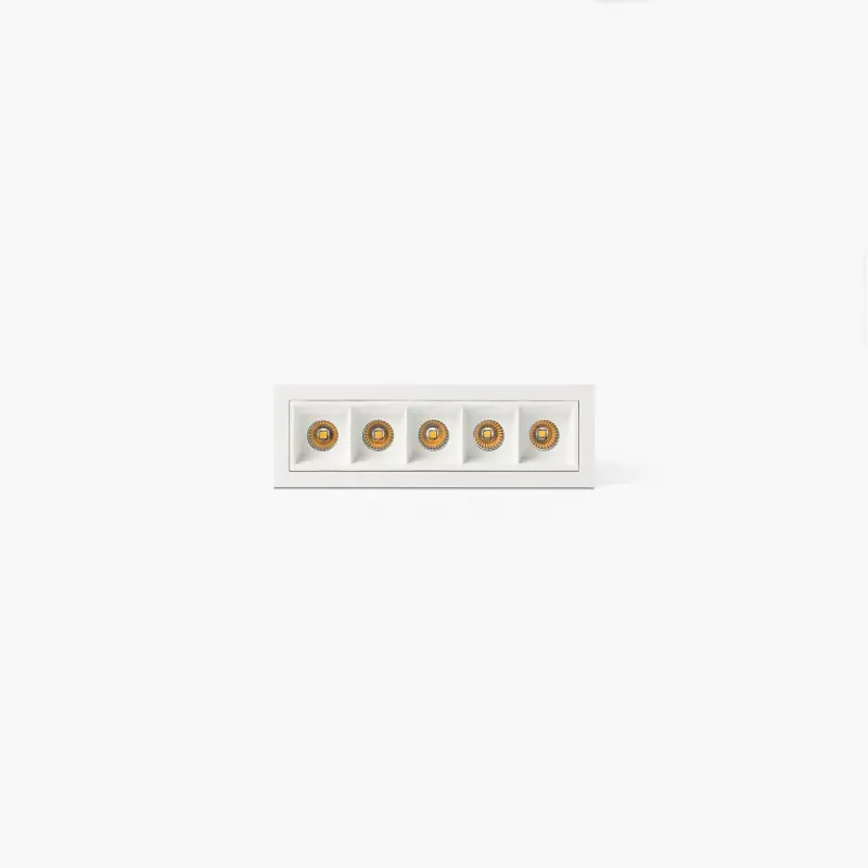 TROOP encastrable 5x2W blanc-blanc 36° 3000K CRI90