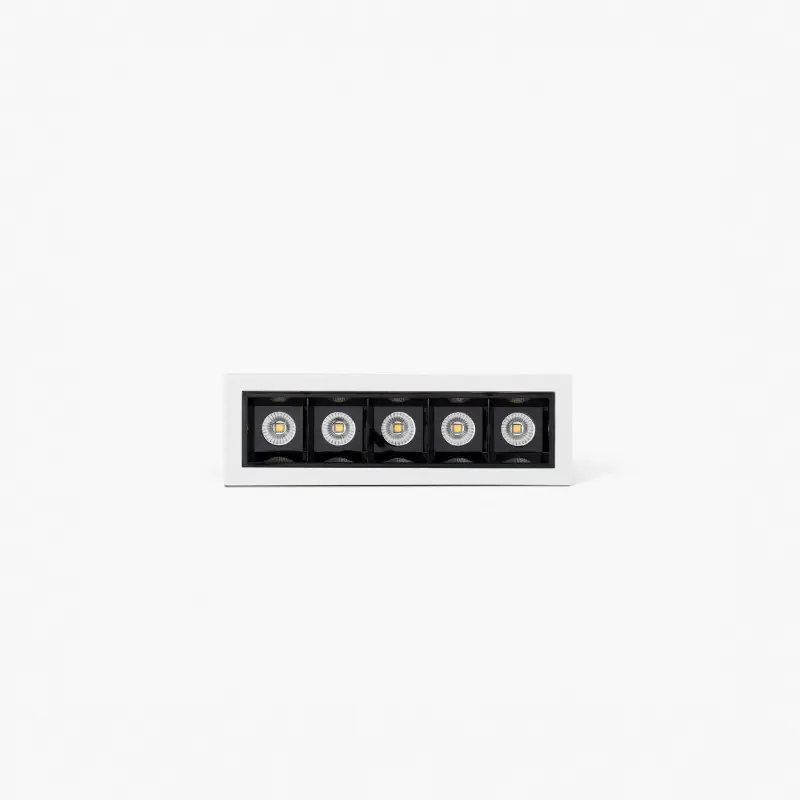 TROOP encastrable 5x2W blanc-noir 15° 2700K CRI90