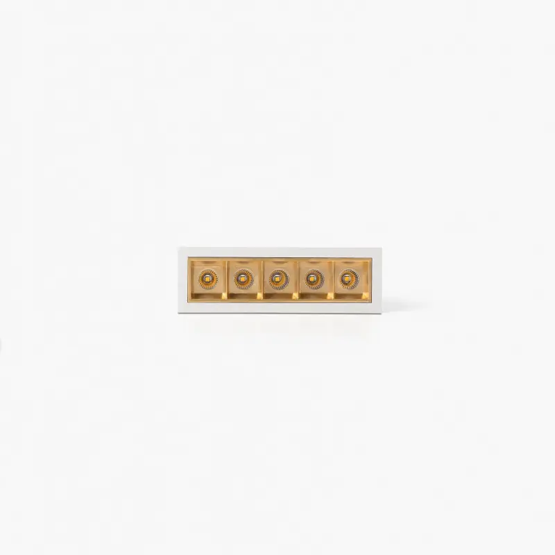 TROOP encastrable 5x2W blanc-or 48° 3000K CRI90