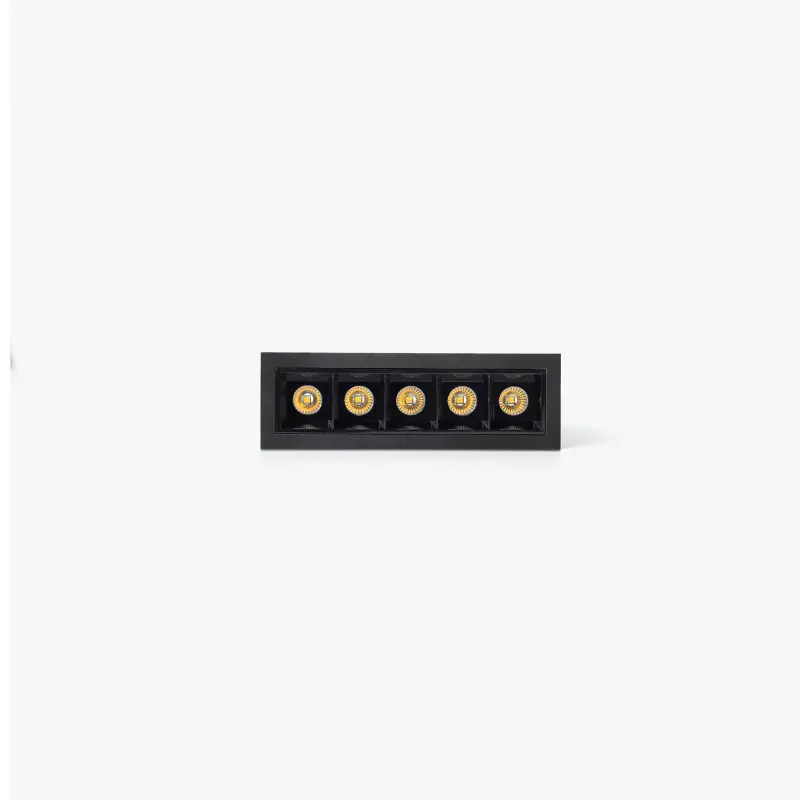 TROOP encastrable 5x2W noir-noir 15° 3000K CRI90