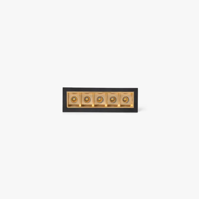 TROOP encastrable 5x2W noir-or 15° 2700K CRI90