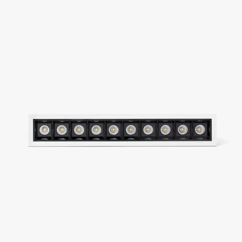TROOP encastrable 10x2W blanc-noir 36° 3000K CRI90