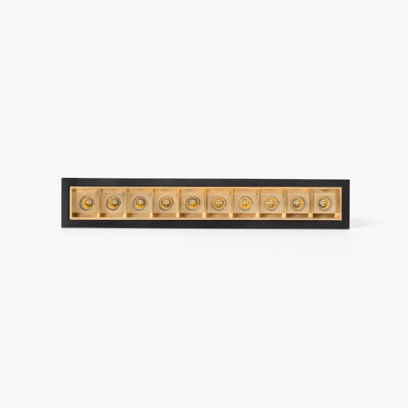 TROOP encastrable 10x2W noir-or 15° 2700K CRI90