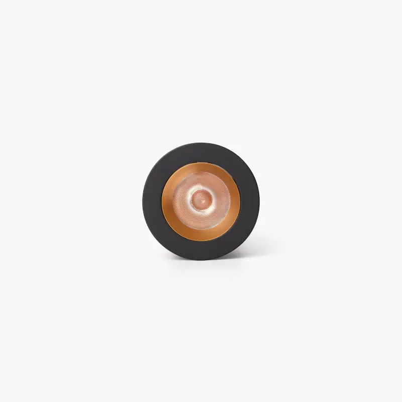UNO downlight encastrable noir/or 8W 24° 3000K CRI90
