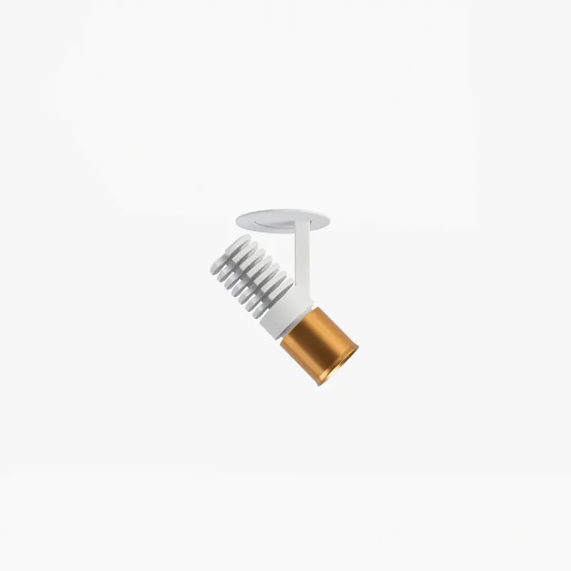 UNO projector pulldown encastrable blanc/or 8W 11° 3000K CRI90