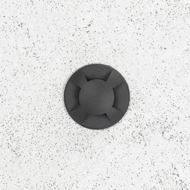 Applique balisage extérieur 1w-24v-4 voies led rond noir-120 lumens étanche ip67