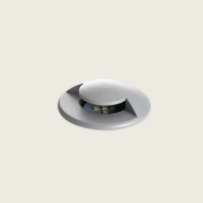 Applique balisage extérieur 1w-24v-1 voie led rond gris-120 lumens étanche ip67