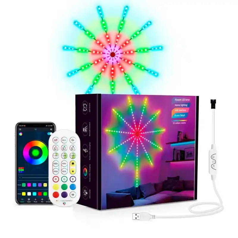 Ruban LED Digital RGB roue 100cm Feux Artifices Contrôle smartphone et Télécommande