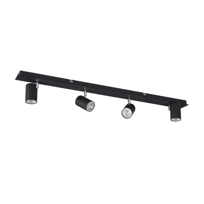 Plafonnier noir applique 4 têtes orientables-EVALO EL-4I B-SR