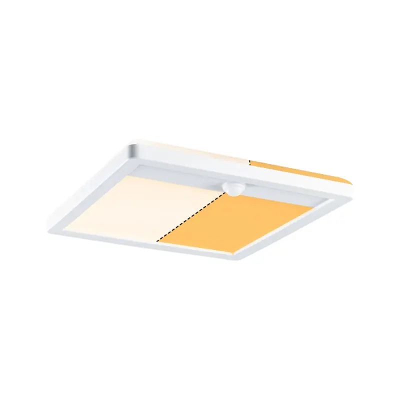 Ext. 230 V Lamina carré PIR blanc IP44 14 W 2200 K-3000 K