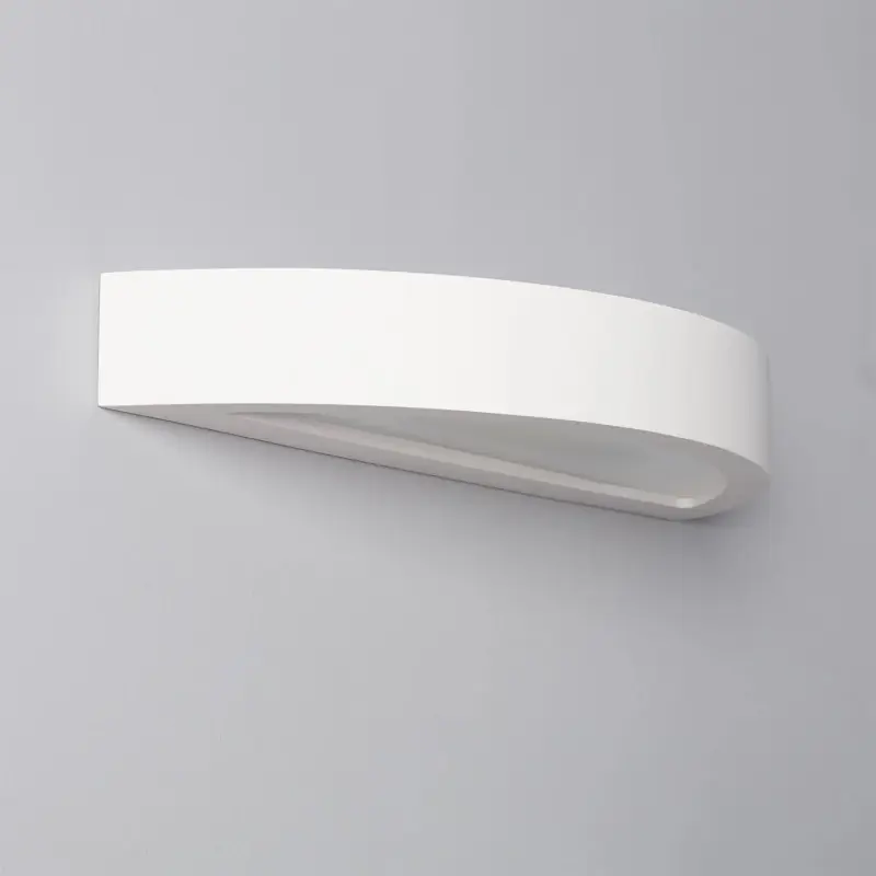 Applique blanche incurvé double éclairages plâtres culot r7s
