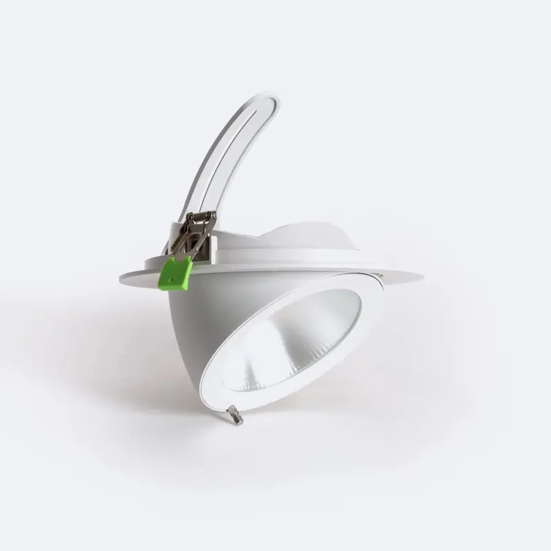 Spot 60w led encastrable 230mm orientable escamotable escargot