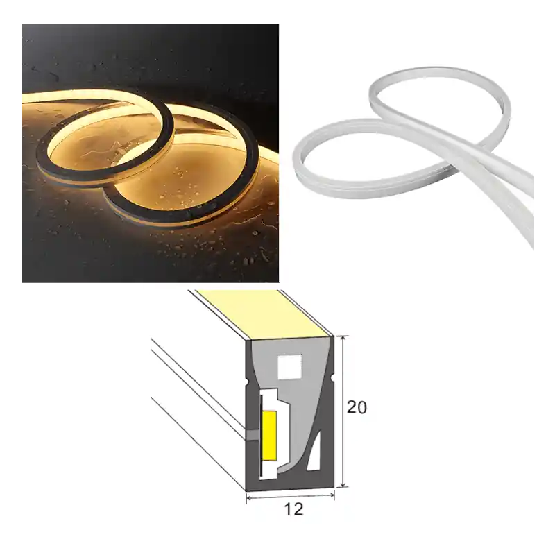 ALIMENTATION Profil souple 12 mm de large et 20 mm de haut
