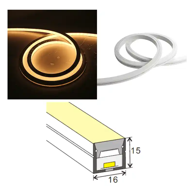 ALIMENTATION Profil souple 16 mm de large et 16 mm de haut