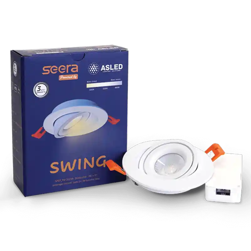 SPOT SWING luminaire encastré 7W blanc