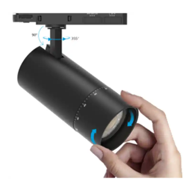 Spot 3 allumages rail FUNKY BLANC-NOIR 30W CTC 2700k-4000K