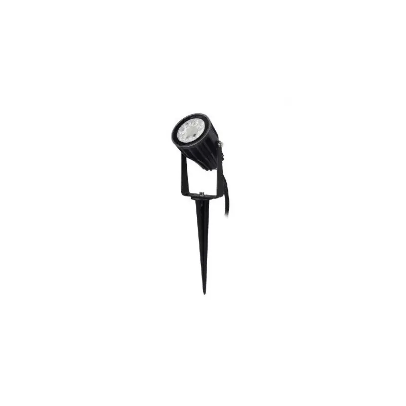 PROJECTEUR piquet EXTERIEUR LED NOIR 230V 6W RGB+BLANC CCT IP65