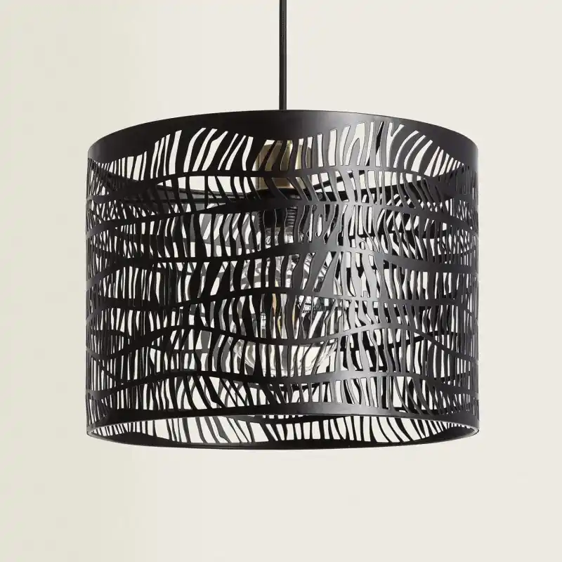 Suspension luminaire suspendu métal noir culot e27