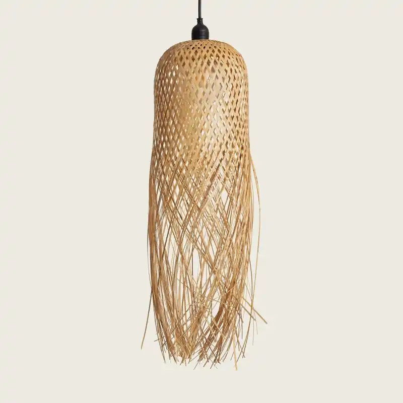 Suspension bambou luminaire suspendu culot e27 ip65