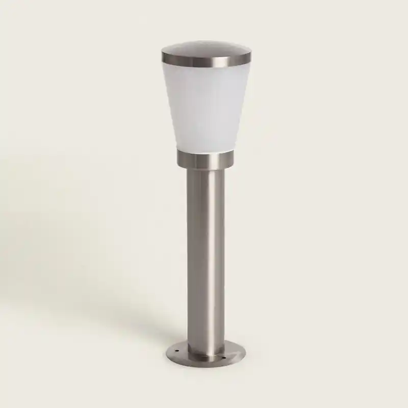 borne de jardin 50cm inox culot e27 ip44 220v