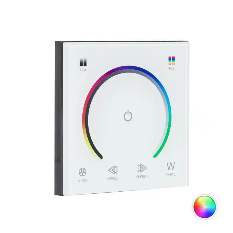 Contrôleur rgbw tactile mural ruban led 12v/24v