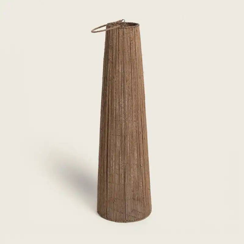 Lampadaire a poser led a piles portable nomade corde chanvre 100cm