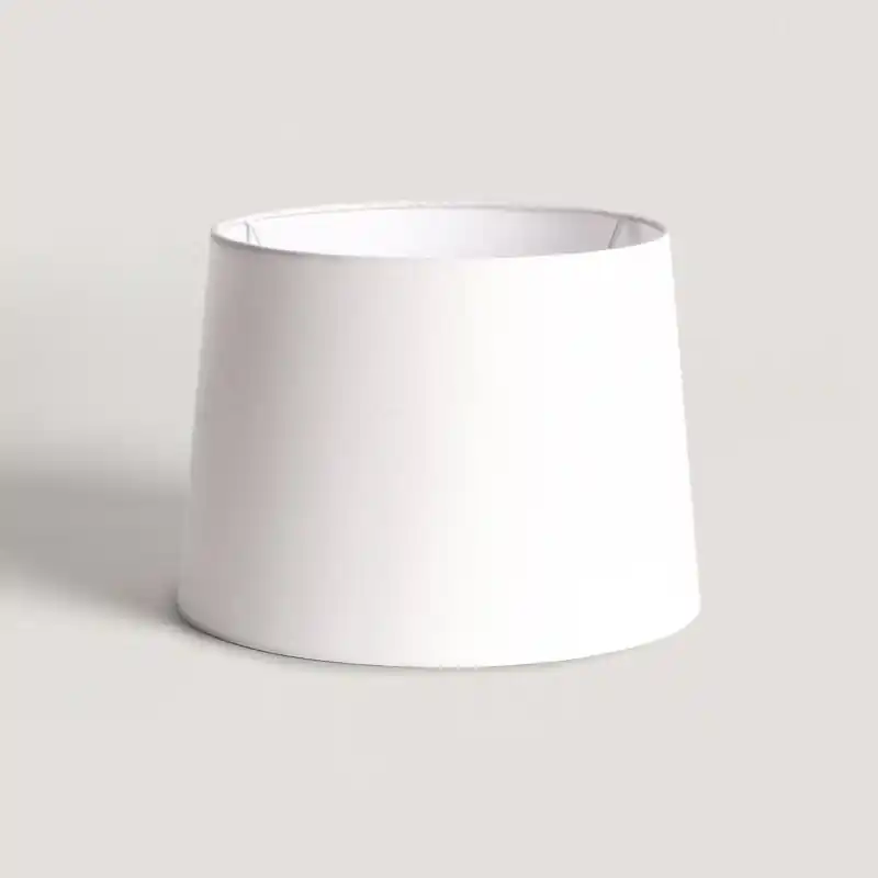 Abat jour seul tissu blanc diamétre 28cm hauteur 20cm