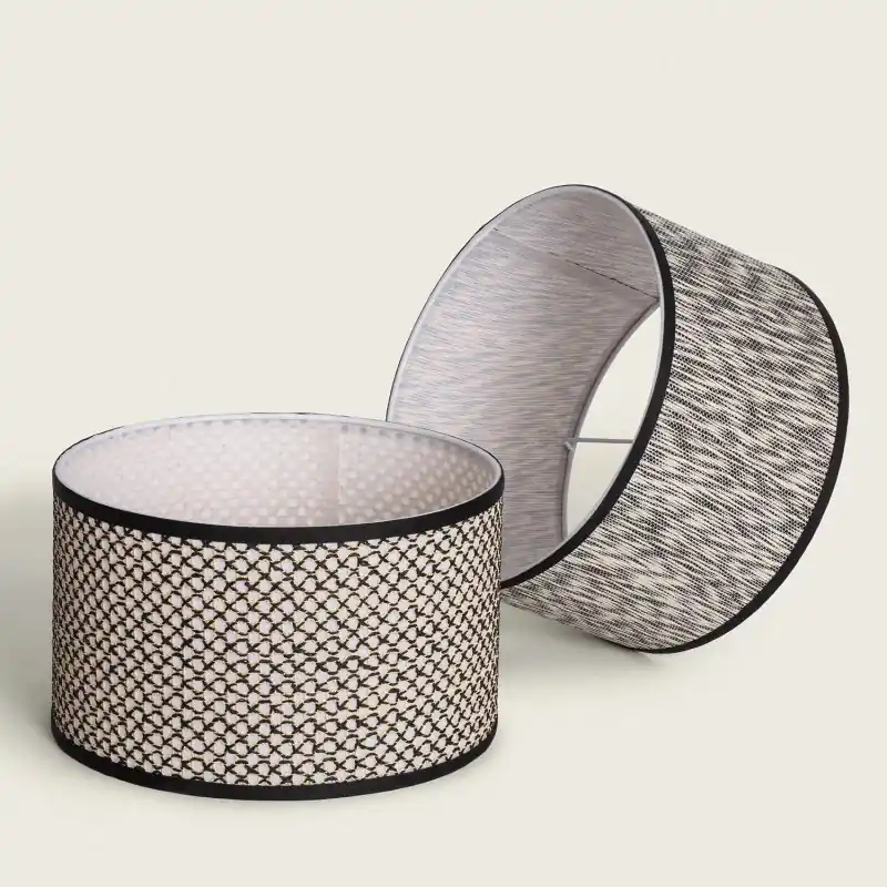 Abat jour seul tissu cylindrique diamétre 33cm hauteur 20cm