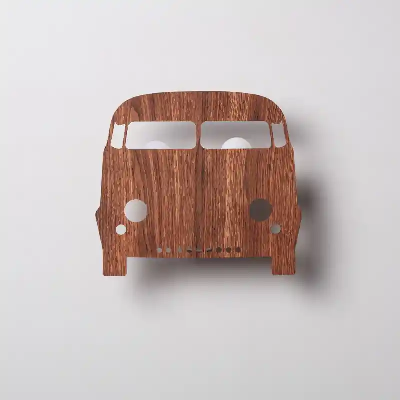 Applique murale chambre enfant bus car kids bois