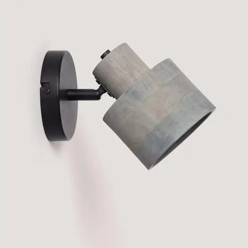 Applique murale bois orientable métal noir e27 220v