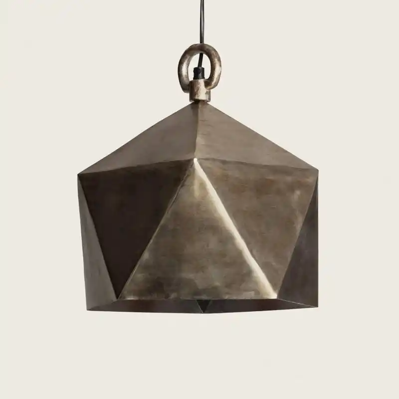 Suspension métal industriel multi facettes culot e27