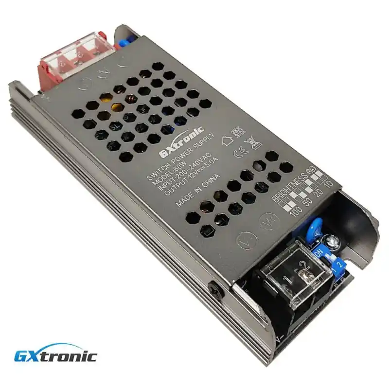 Transformateur alimentation 12v-60w-selectionneur de puissance