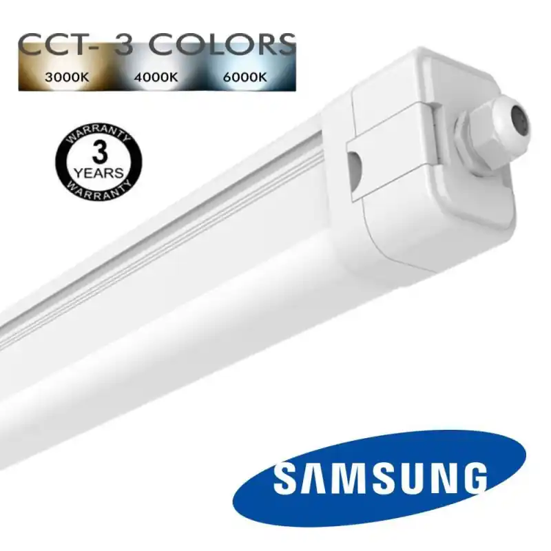 Réglette led étanche 60-120-150cm-puissance sélectionnable-ip65 cct