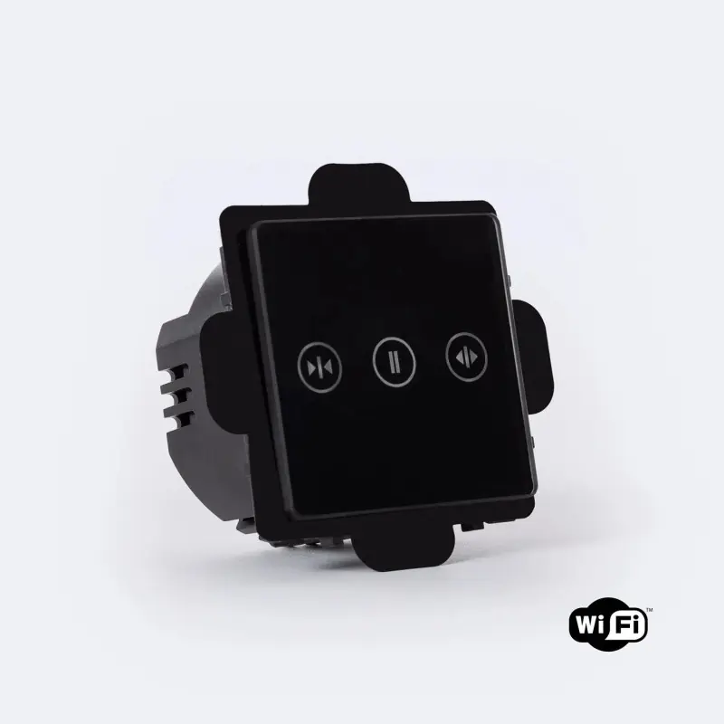 Interrupteur tactile wifi volet roulant rideaux verre noir ou blanc a composer