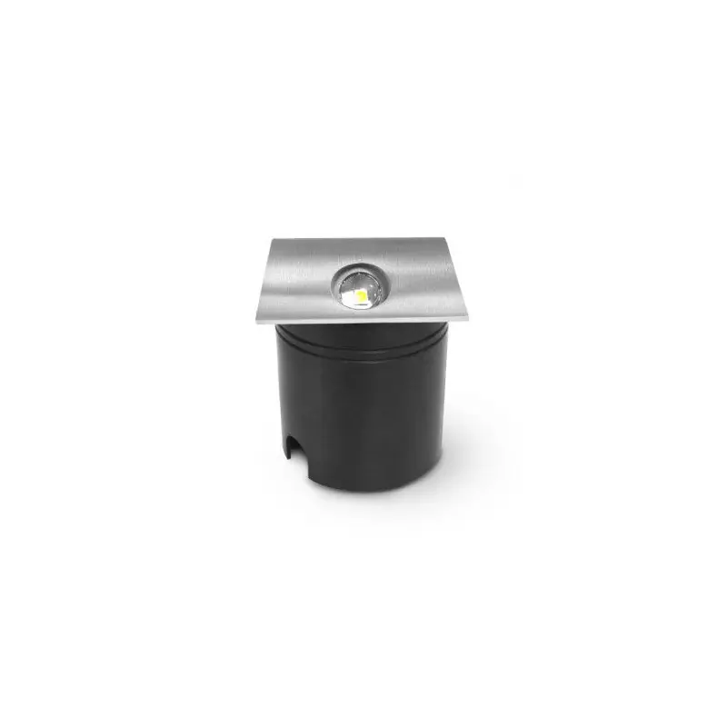 SPOT ENCASTRABLE mural LED BALISE 80 X 80 MM 3W CARRÉ 3000K IP54