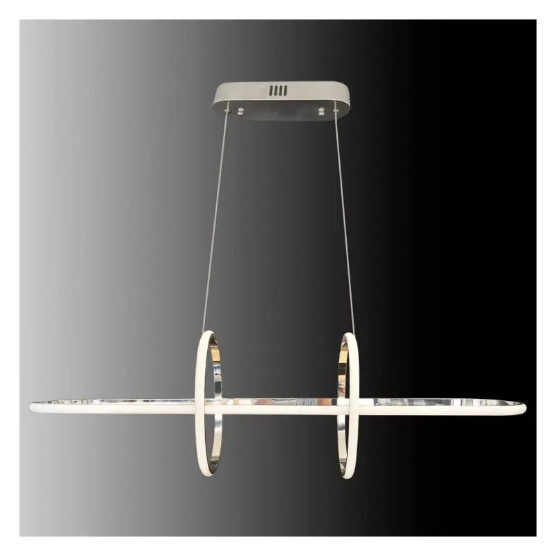 Suspension led 48w-triples anneaux chrome-4000k