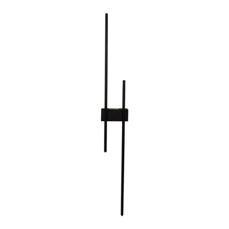 Applique 9w led 2700k-900lm-double tiges noire 79cm
