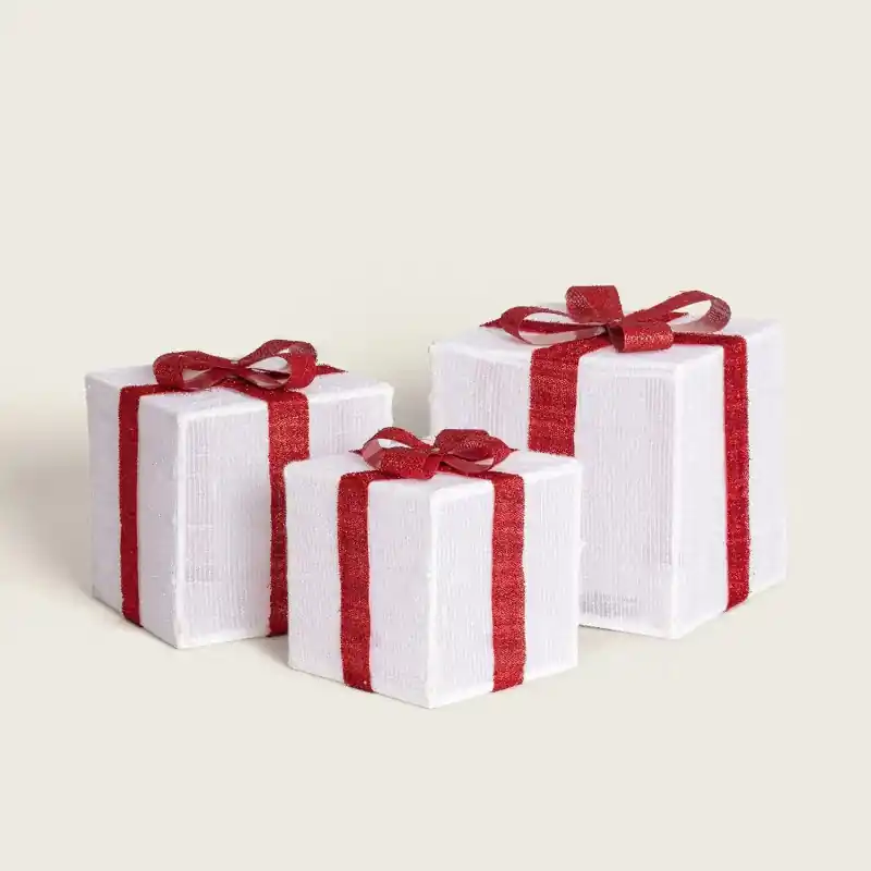 Paquet cadeaux led 2700k-a piles décoration fêtes noël
