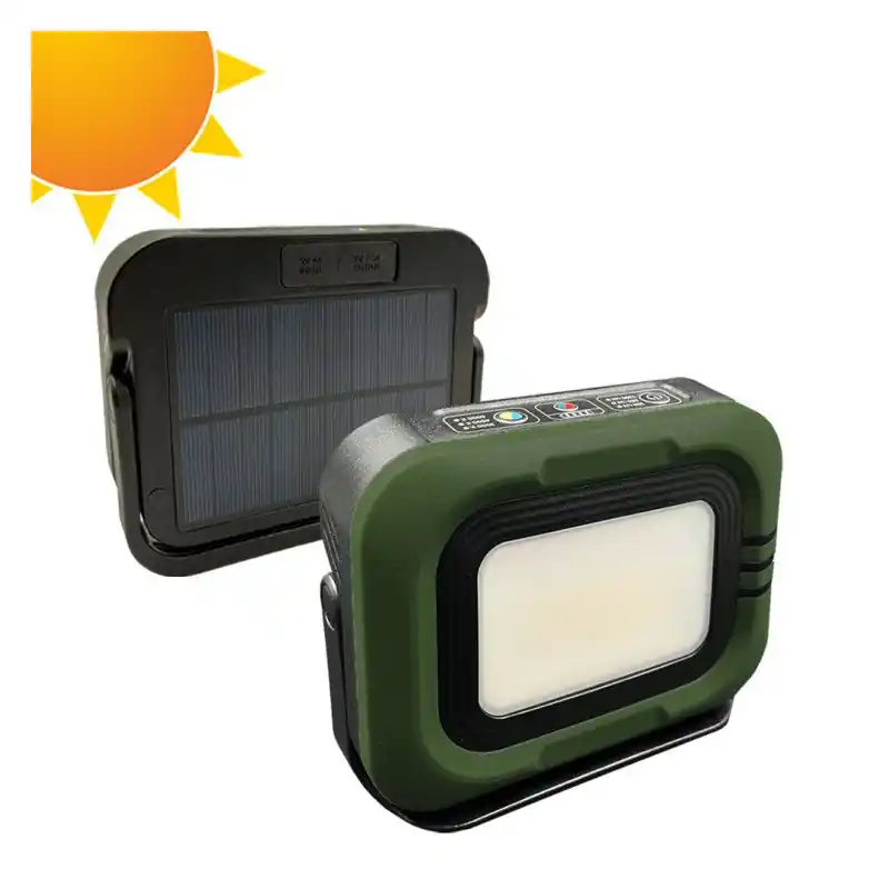 Projecteur solaire cct led portable randonnée camping power bank usb