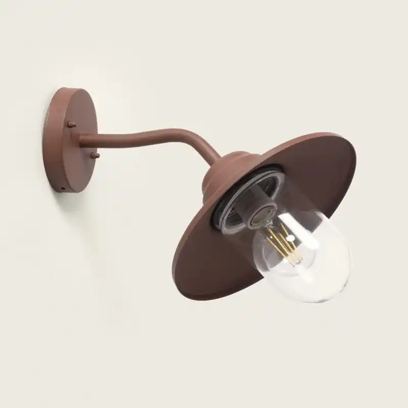 Applique murale exterieure effet oxidé culot e27 ip44 220v