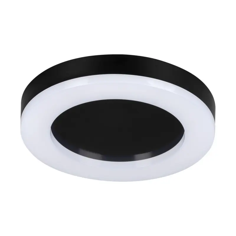Plafonnier applique étanche LED TURA LED 24W-4000k-rond noir ip65