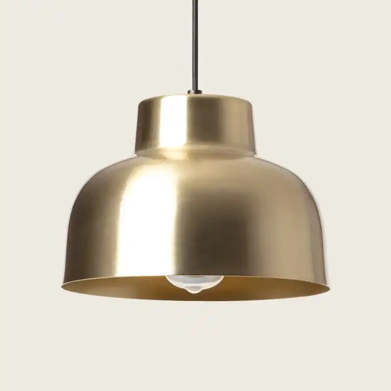 Suspension luminaire suspendu métal doré culot e27