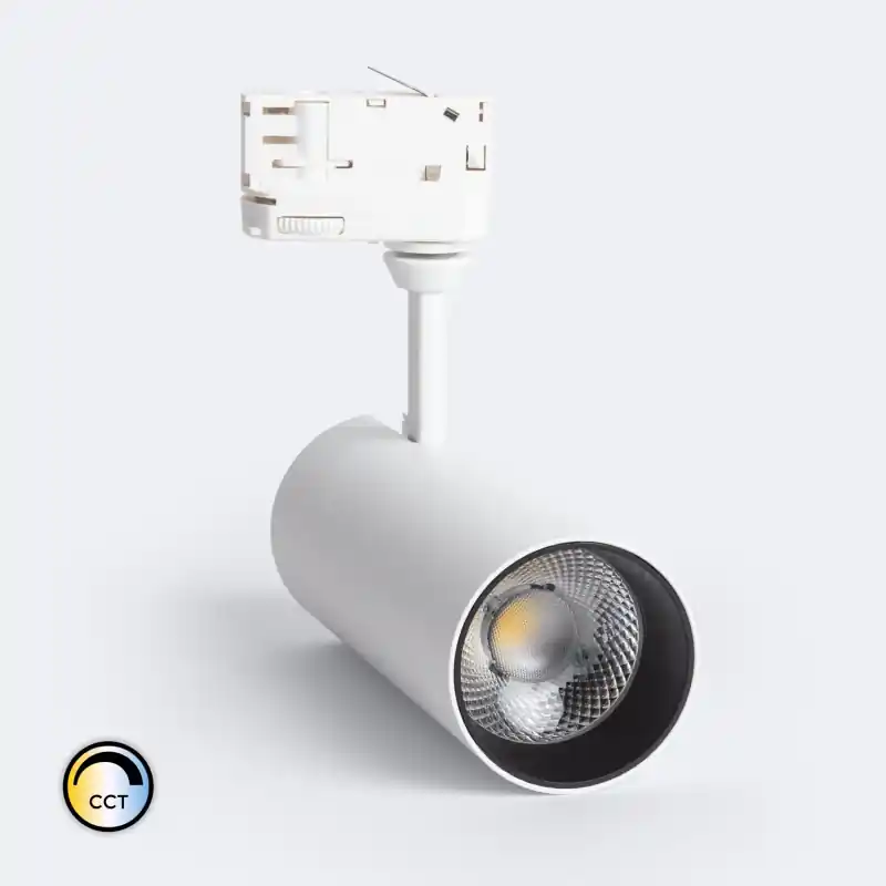 Projecteur led 15w blanc variable dim to warm-920lm-rail 3 allumages boutiques commerces