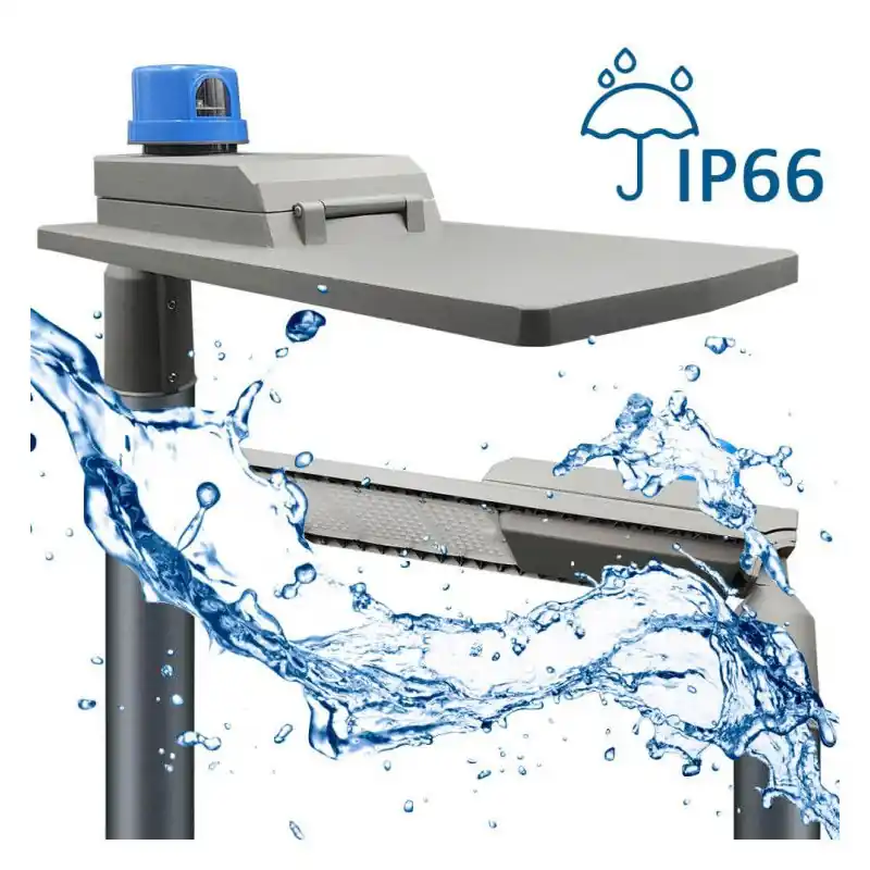 Tête de mat 100w candélabre led 14000lm capteur éclairage public ip66