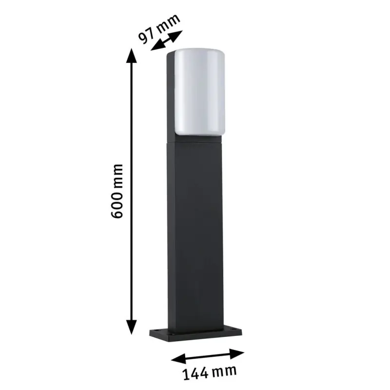 Borne lumineuse LED Bonnie IP44 600mm 3000K 8,5W 560lm 230V Anthracite Aluminium