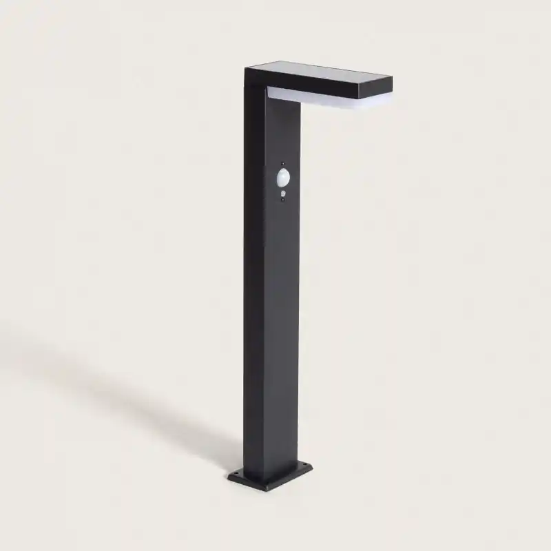 Borne led solaire detecteur de mouvement 50cm-ip44-135lm
