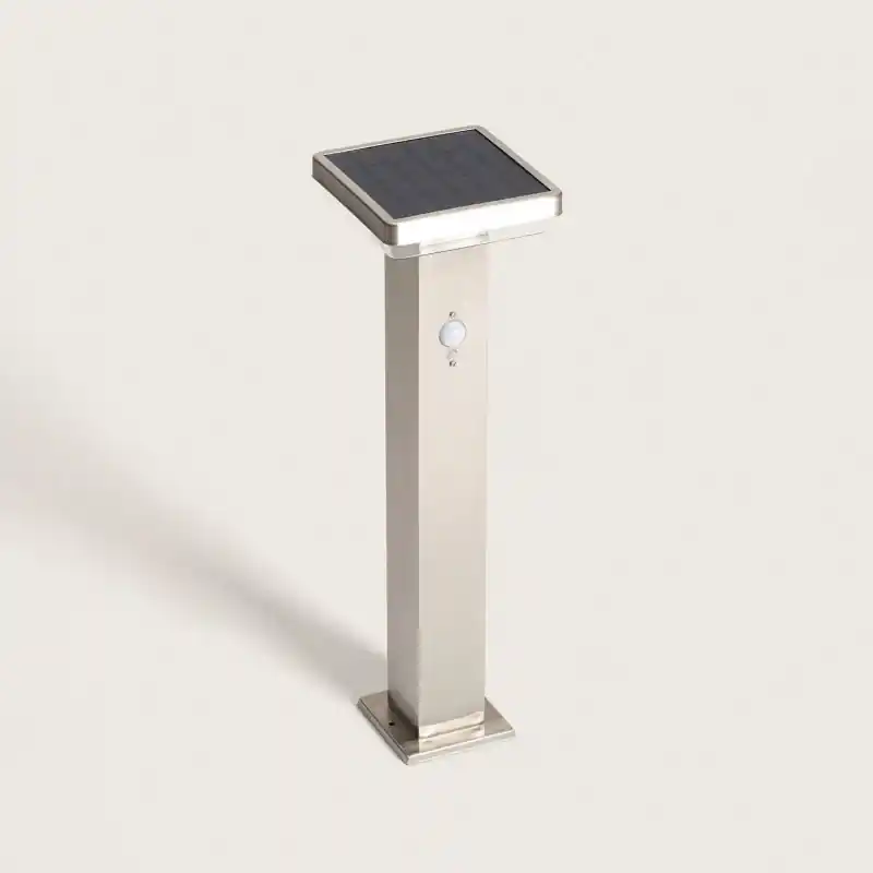 Borne led solaire detecteur de mouvement 50cm-ip44-500lm