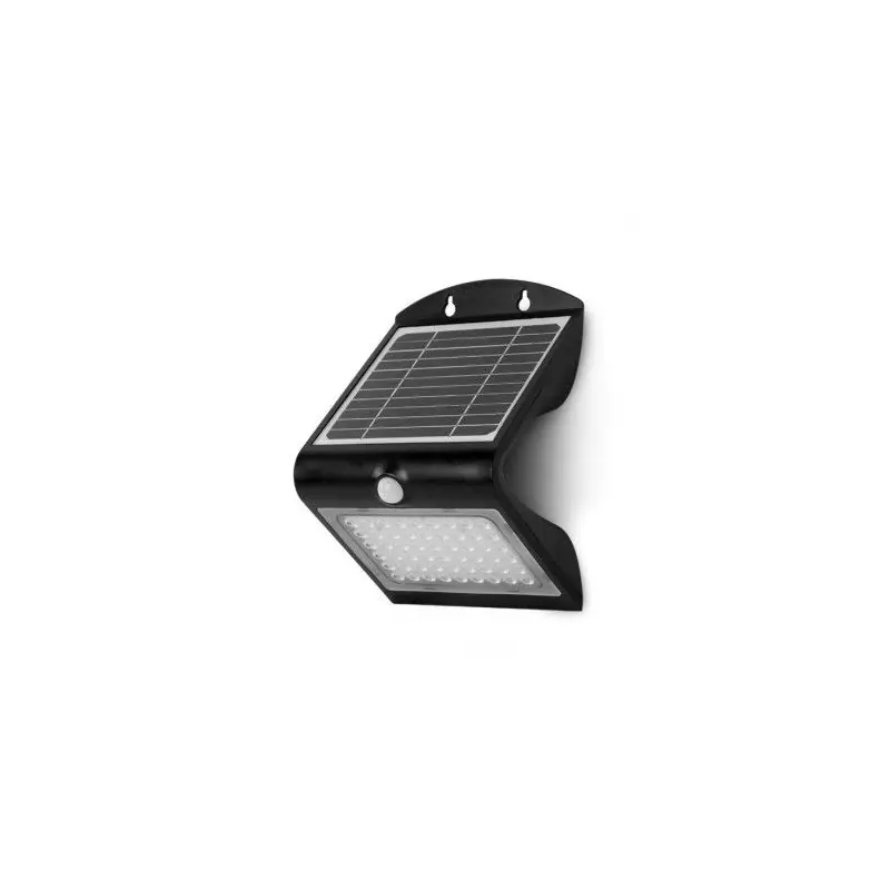 APPLIQUE MURALE LED SOLAIRE 4W 4000K NOIR + DÉTECTEUR