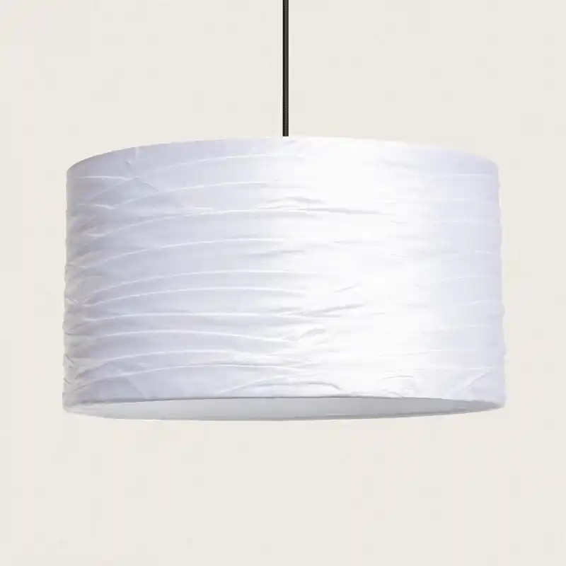 Suspension métal noir décoration toile culot e27