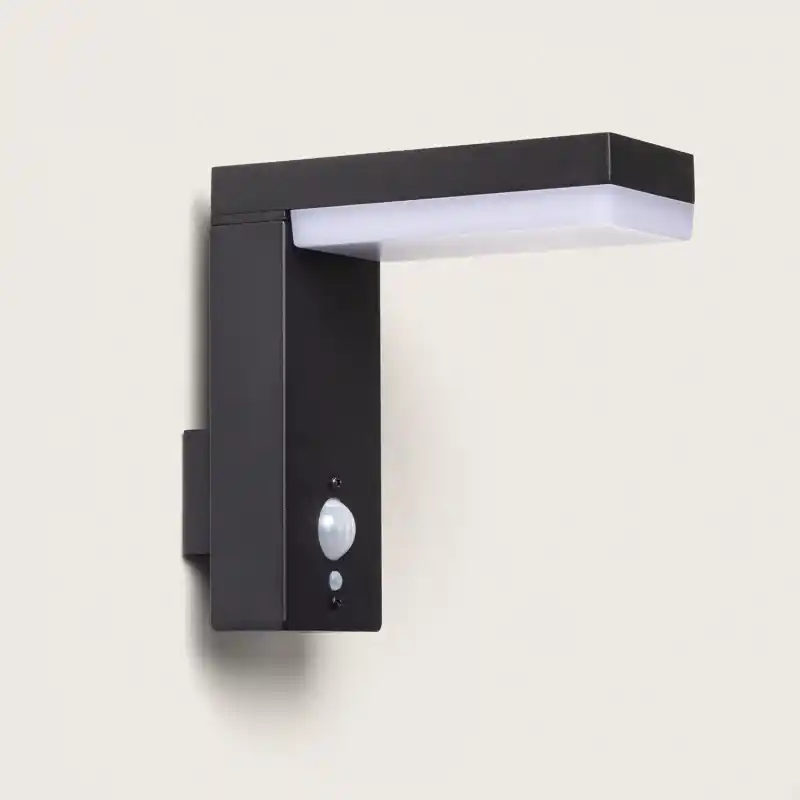 Applique solaire noire détecteur de mouvement 2w led 140 lumens 3000k